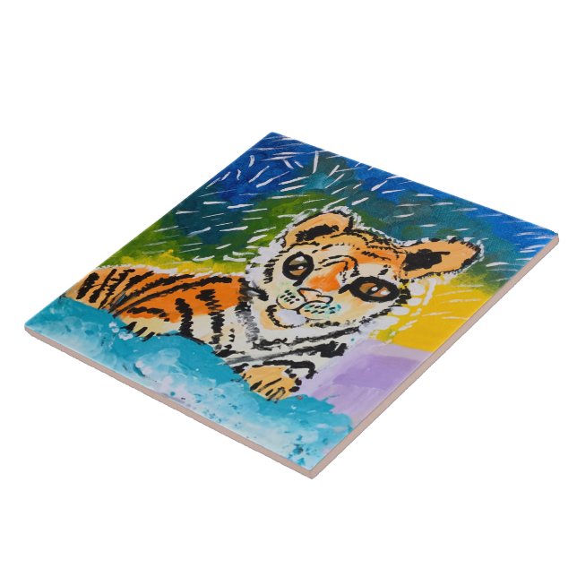 Carreau Baby Tiger "Art by Kids" (Côté)