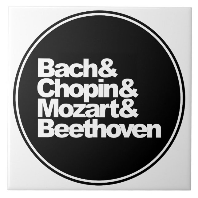Carreau Bach et Chopin et Mozart et Beethoven (Devant)