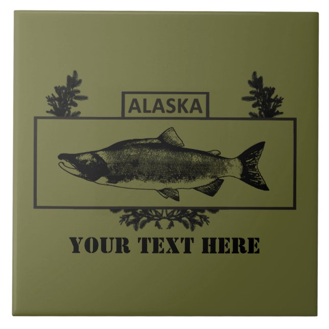 Carreau Badge de pêcheur de combat de l'Alaska (Devant)