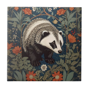 Carreau Badger de Woodland William Morris inspiré