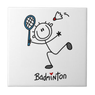 Carreau Badminton au personnage masculin simple