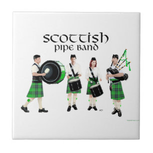 Carreau Bagad Écossais - Kilts Verts