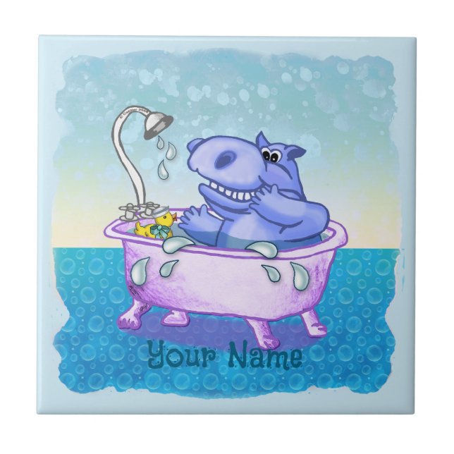 Carreau Bain d'Hippopotame Heureux (Devant)
