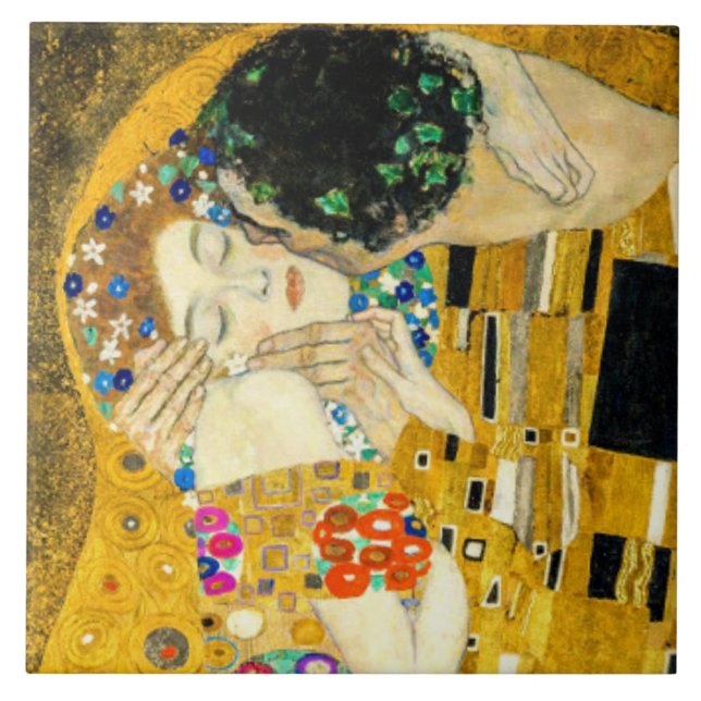 Carreau Baiser de Gustav Klimt / Art romantique de la Sain (Devant)