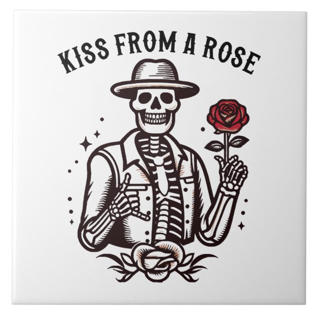 Carreau Baiser d'une rose (Devant)