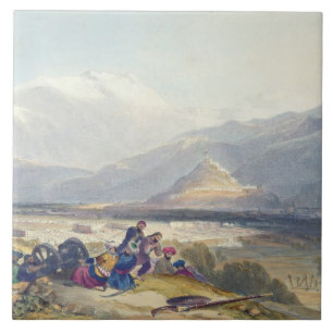 Carreau Bala Hissar et ville de Kaboul avec les Anglais