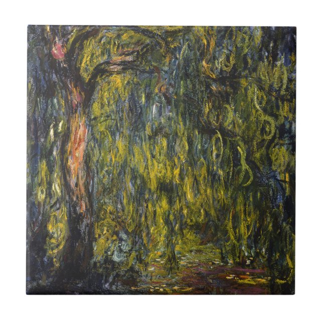 Carreau Balayage Willow par Claude Monet, oeuvre d'art cla (Devant)