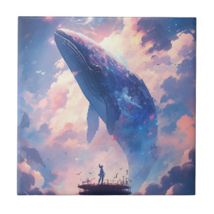 Carreau Baleine Dans Le Ciel L'Art Imaginaire