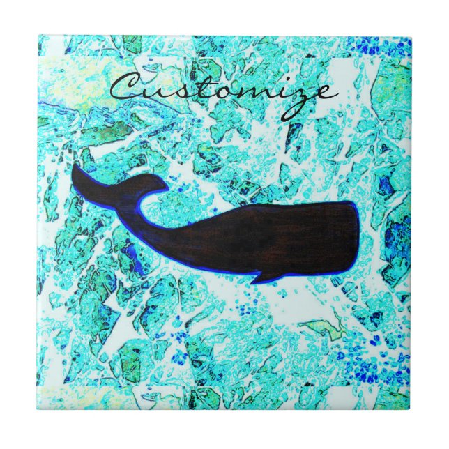 Carreau baleine sous-marine nageant Thunder_Cove (Devant)