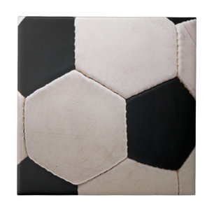 Carreau Balle de soccer blanche et noire