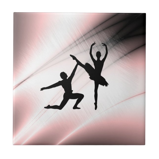Carreau Ballet Couple Danse Accent rose (Devant)