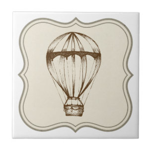 Carreau Ballon à air chaud vintage de Steampunk