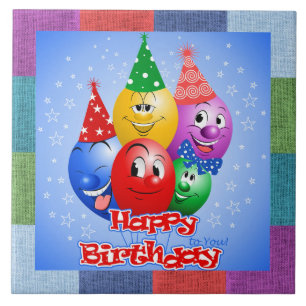 Carreau Ballons d'anniversaire joyeux