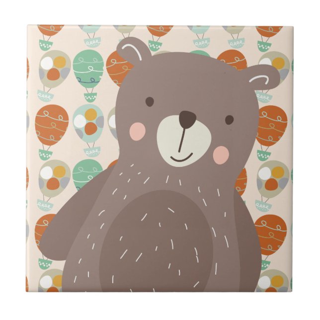 Carreau Ballons Whimsical à air chaud (Devant)