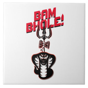 CARREAU "BAM BHOLE" NAAG DE LORD SHIVA ET TRISHUL