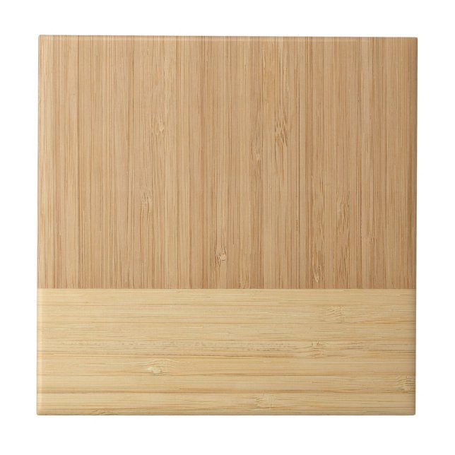 Carreau Bambou naturel Bordure Grain de bois (Devant)
