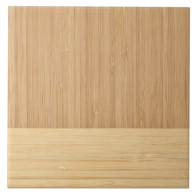 Carreau Bambou naturel Bordure Grain de bois (Devant)