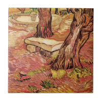 Banc de pierre de Van Gogh dans le jardin, hôpital
