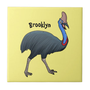 Carreau Bande dessinée d'oiseau joyeux