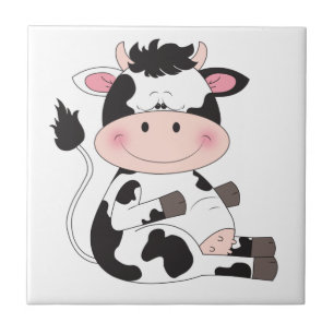 Carreau Bande dessinée mignonne de vache