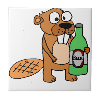 Carreau Bande dessinée potable de bière de castor frais