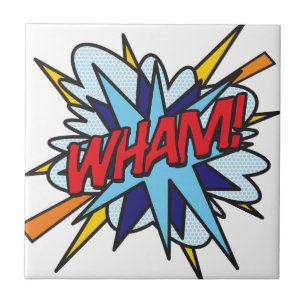 Carreau Bande dessinée rétro amusante WHAM Pop Art