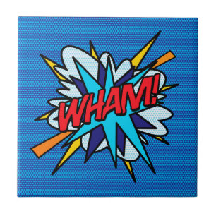 Carreau Bande dessinée rétro amusante WHAM Pop Art