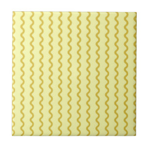 Carreau Bande jaune Wavy Minimaliste Accent moderne