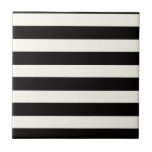 Carreau Bande noire et blanche<br><div class="desc">motif à rayures noir et blanc classique</div>