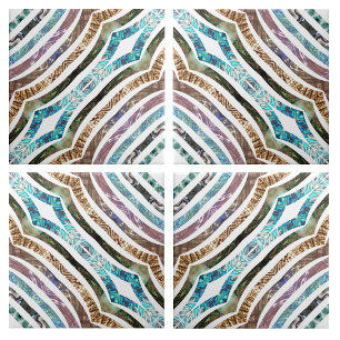 Carreau Bandes à coquillages brillants à coquillages