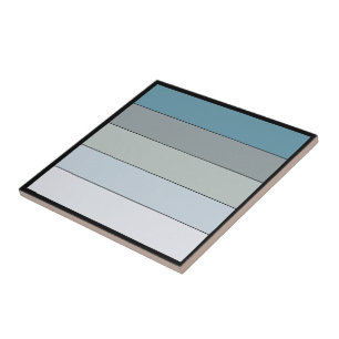 Carreau Bandes de couleur bleue et grise sur papier aquare