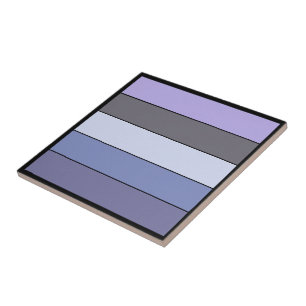 Carreau Bandes de couleur violette et grise sur papier aqu