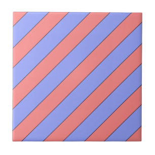 Carreau bandes diagonales rose et violet