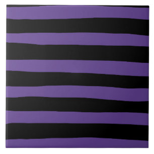 Carreau Bandes inégales en violet et en noir