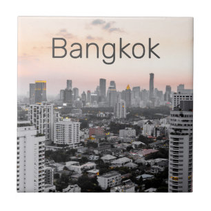 Carreau Bangkok Skyline Sunset Panorama BKK Thaïlande