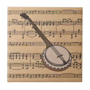 Carreau Banjo Avec Arrière - plan Sheet Music