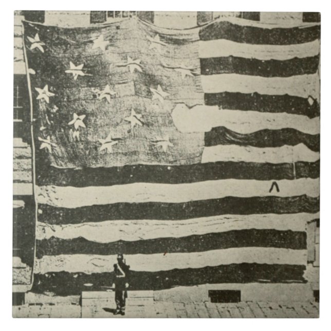 Carreau Bannière étoilée : le drapeau américain en exposit (Devant)