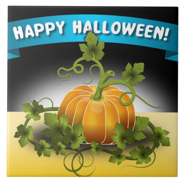 CARREAU BANNIÈRE 'HAPPY HALLOWEEN' (Devant)