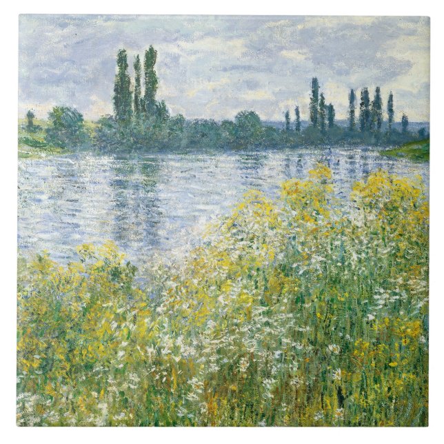 Carreau Banques de Claude Monet | de la Seine, Vetheuil, (Devant)