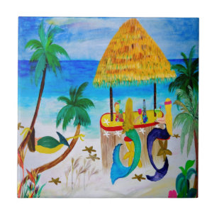 Carreau Bar Tiki de la plage des sirènes Art