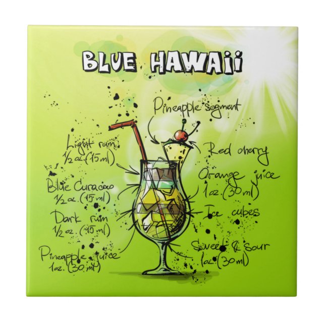 Carreau Bar Tropical Cocktail Recette (Devant)