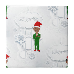 Carreau barack obama père Noël