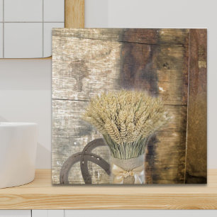 Carreau Baril en bois de l'ouest du pays fer à cheval blé