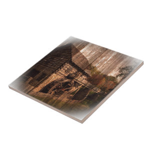 Carreau Barn Wood farmhouse mill water wheel