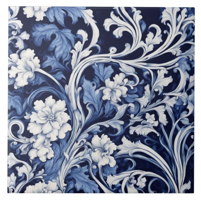 carreau baroque bleu (Devant)