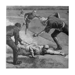 Carreau Base-ball vintage par Thure De Thulstrup, 1885
