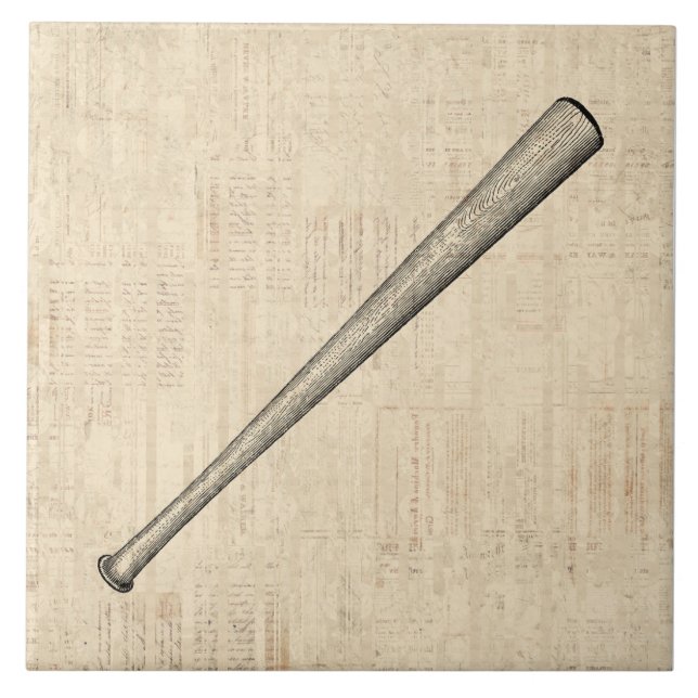 Carreau Baseball Bat Sports Art Design (Devant)