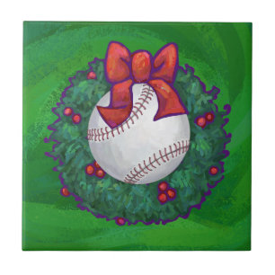 Carreau Baseball dans la couronne de Noël
