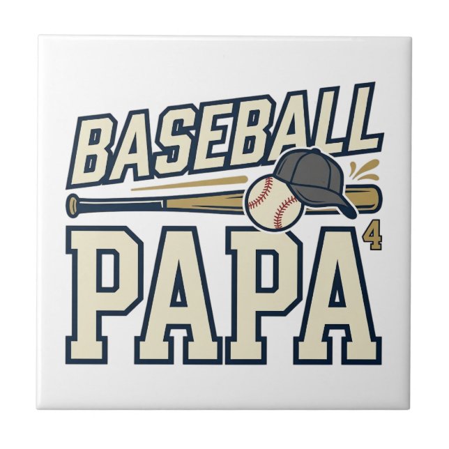 Carreau Baseball Papa Vintage Gravure Design de T-shirt_1 (Devant)