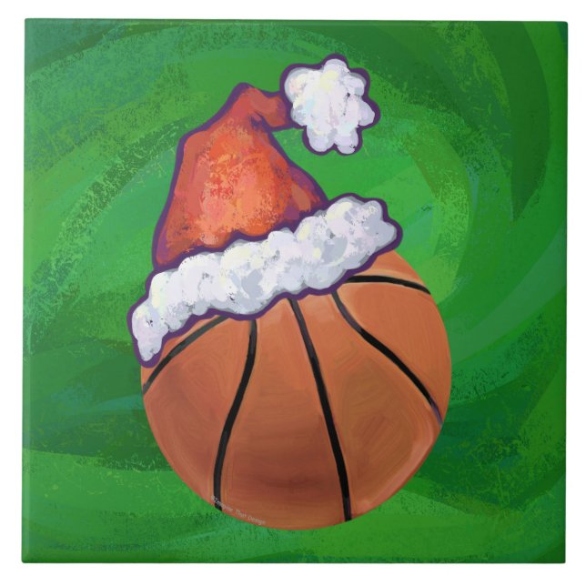 Carreau Basket-ball de Santa Hat sur Green (Devant)